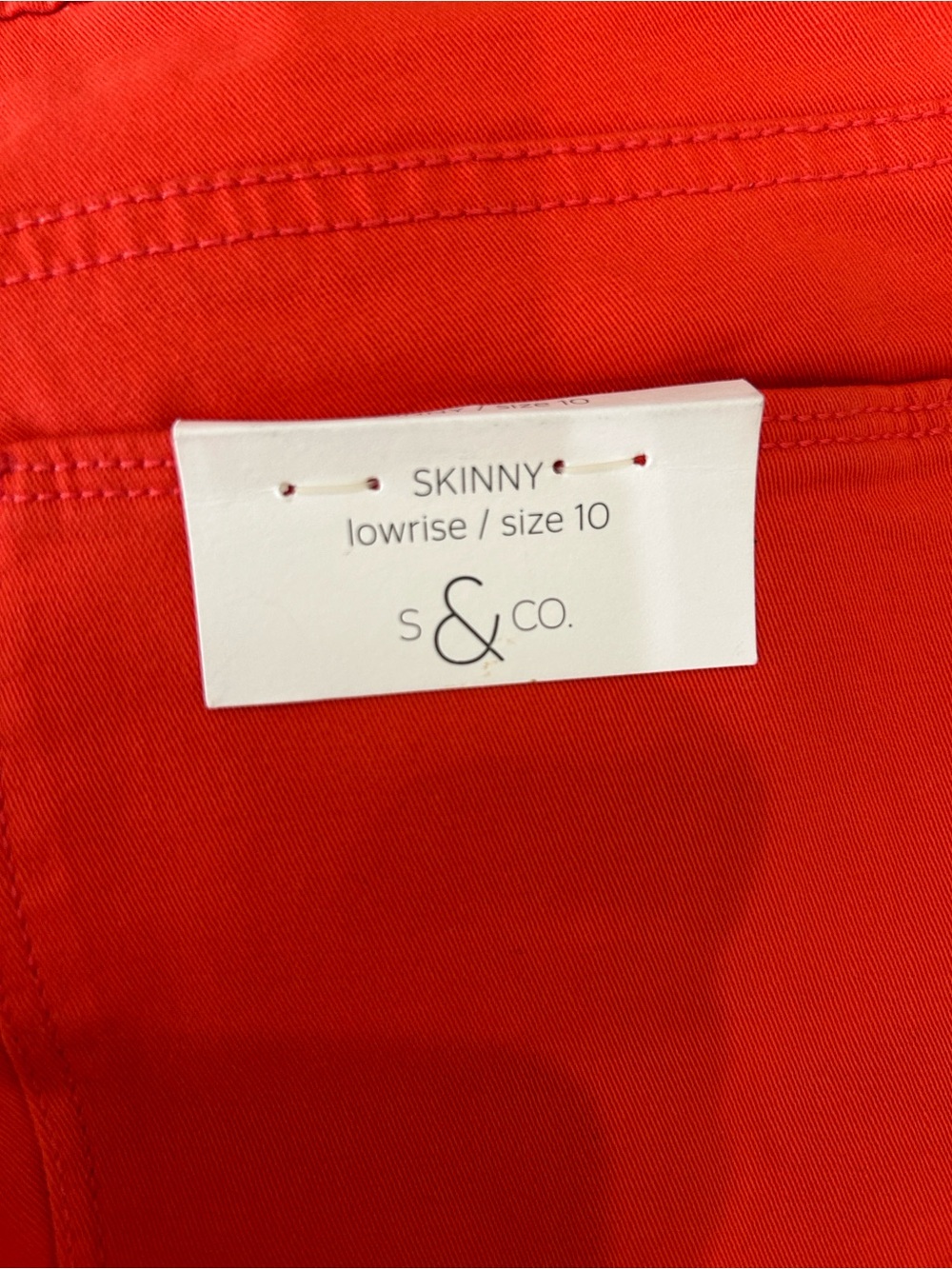 Bright Redish Orange Women's Skinny Jeans - Stretch Fit - Picture 7 of 12